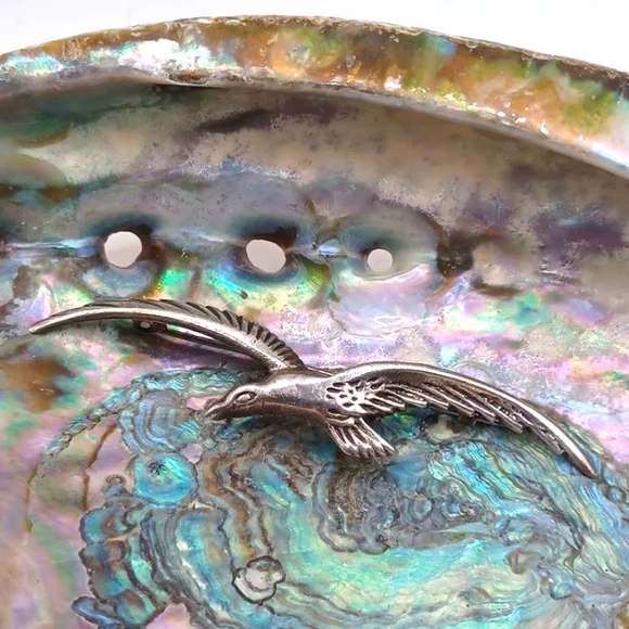 Mexico Silver Bird Brooch - Picture 6 of 6